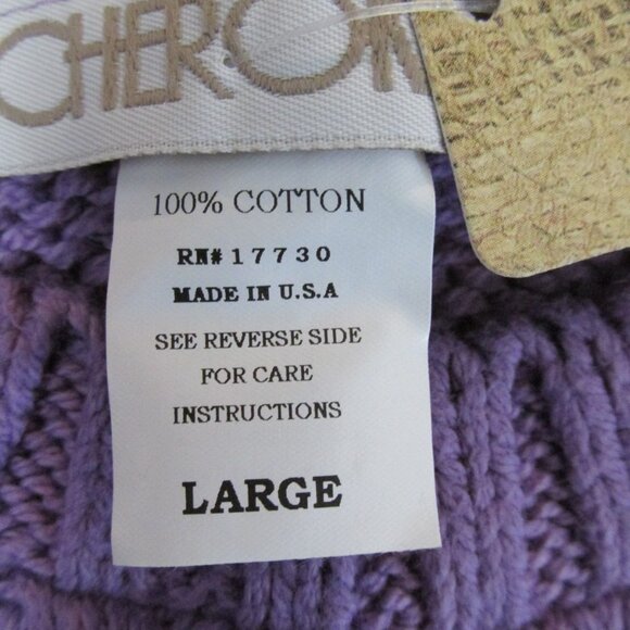 CHEROKEE WOMEN'S SIZE L SWEATER LAVENDER TUNIC CREW NECK CABLE KNIT NWT - Picture 10 of 11